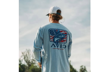 Image of AVID Sportswear Marlin Pride Long Sleeve T-Shirt - Mens, Heather Sky, Large, MT32422HSKLG