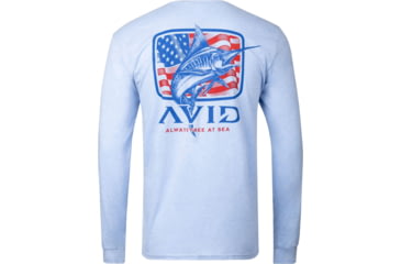 Image of AVID Sportswear Marlin Pride Long Sleeve T-Shirt - Mens, Heather Sky, Large, MT32422HSKLG