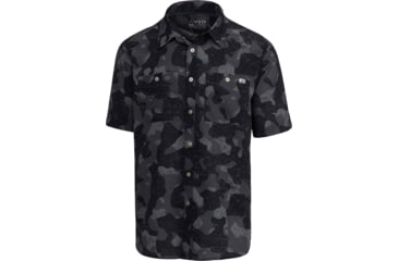 Image of AVID Sportswear Shelter Camo Performance Short Sleeve Shirt - Mens, Shelter Black, Extra Large, MV12405SHBXL