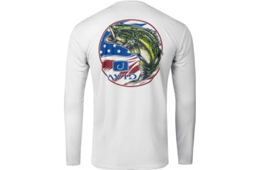 Image of AVID Sportswear Stars And Bars Avidry Long Sleeve Shirt - Mens, Glacier, 2XL, MK32421GLG2X