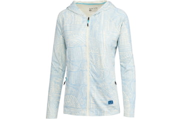 Image of AVID Sportswear Sunny Pacifico Zip Hoodie - Womens, Clearwater Sky, Medium, WK12406CWSMD