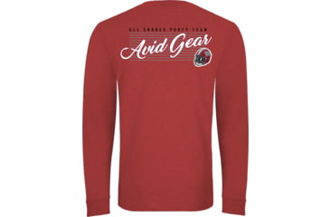 Image of AVID Sportswear Throwback Long Sleeve T-Shirt - Mens, Crimson-Black, Extra Large, MT32350CMSXL