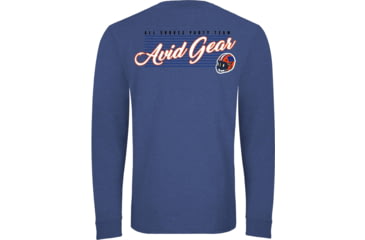 Image of AVID Sportswear Throwback Long Sleeve T-Shirt - Mens, Orange-Blue, Extra Large, MT32350OBLXL