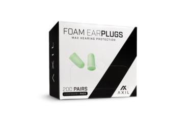 Image of AXIL Foam Ear Plugs - 200 Pair Box, Green, Small, FP-200GP