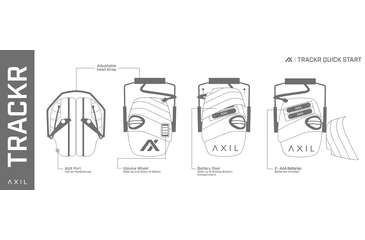 Image of AXIL Trackr Electronic Earmuffs, Black, Trackr