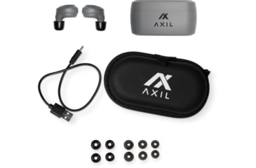 Image of AXIL XCOR Digital Tactical Earbuds, 19-29 dB, In The Ear, Black, XCORDIGR