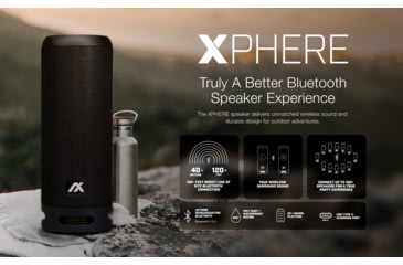 Image of AXIL Xphere Outdoor Bluetooth Speaker, Black, Medium, XPHR
