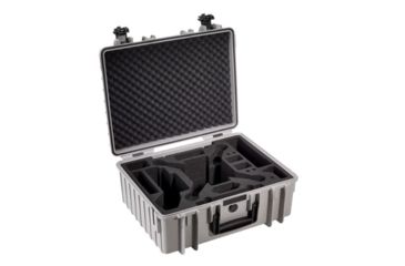Image of B&amp;W International Type 6000 Grey Outdoor Case With Custom DJi2 Phantom Custom Insert, Grey, Medium 6000/G/DJI2