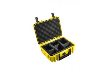 Image of B&amp;W International Type 1000 Yellow Outdoor Case With RPD Insert, Yellow, Small 1000/Y/RPD