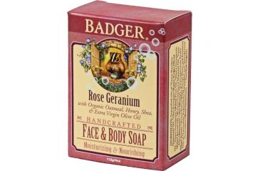 Image of Badger Ordnance Rose Geranium Face/body Soap 35027