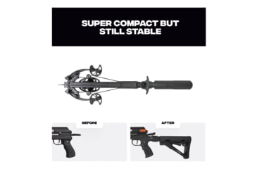 Image of Ballista BAT Crossbow w/Triangle Buttstock 130 lb. 330fps, Black, BAL-CB-01-TS