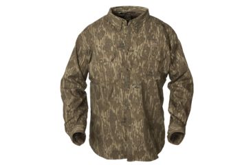 Image of Banded Cotton Button-Up Shirt - Men's, Bottomland, Large B1030009-BL-L