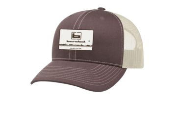 Image of Banded Together Badge Trucker Cap, Brown/Khaki, B03571