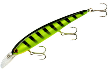 Image of Bandit Walleye Shallow Bait, 4 3/4in, 5/8oz, Chartreuse Black Stripes, BDTWBS106