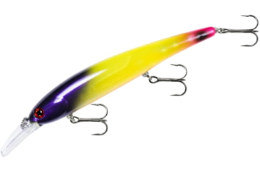 Image of Bandit Walleye Shallow Bait, 4 3/4in, 5/8oz, Chartreuse Green/Purple Head, BDTWBS1OL154
