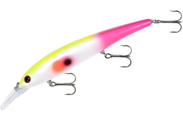 Image of Bandit Walleye Shallow Bait, 4 3/4in, 5/8oz, White Yellow/Pink Tail, BDTWBS1OL157