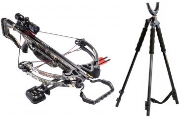 Image of Barnett Crossbows Raptor FX2 Crossbow, Red Dot Package, 78063 W/ Vanguard Quest Tripod