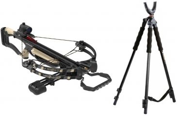 Image of Barnett Crossbows Recruit 100 Crossbow, Pkg. Tan, 78653 W/ Vanguard Quest Tripod