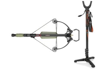 Image of Barnett Crossbows Recruit 60 Crossbow, Red Dot Scope, 78652 W/ Vanguard Veo Shooting Stick