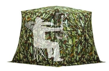Image of Barronett Blinds Bell Bottom Hunting Blind, Woodland Bloodtrail Camouflage BB01BT