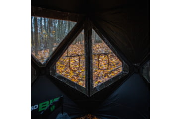 Image of Barronett Blinds Big Mike Heavy-Duty, Portable Hunting Blind, Tall Hub Blind, 600 Denier Fabric, Shoot While Standing, Crater Harvest, 80in x 75in x 75in, BMHD300CH, Crater Harvest, 80in x 75in x 75in, BMHD300CH