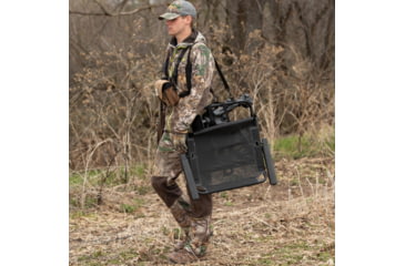 Image of Barronett Blinds Deluxe Wide 360 Swivel Chair, Black, BC107