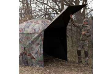 Image of Barronett Blinds Feather Five Hub Hunting Blind, Bloodtrail Backwoods, 4-Person, FF500BW