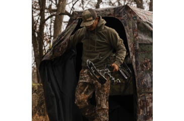 Image of Barronett Blinds Grandview, See-Through Hunting Blind, View-Through Fabric, Silent Shooting Windows, Bloodtrail Backwoods, 82in x 105iin x 103in, Bloodtrail Backwoods, 4-Person, GV450BW