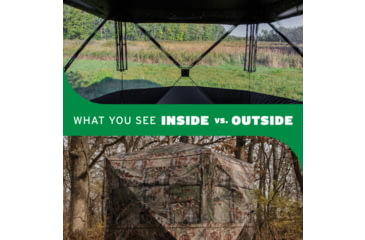 Image of Barronett Blinds Grandview, See-Through Hunting Blind, View-Through Fabric, Silent Shooting Windows, Bloodtrail Backwoods, 82in x 105iin x 103in, Bloodtrail Backwoods, 4-Person, GV450BW