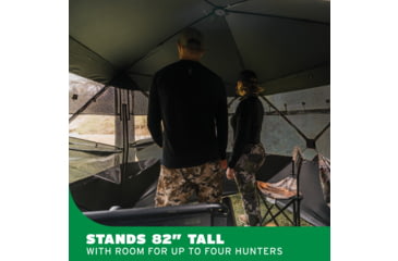 Image of Barronett Blinds Grandview, See-Through Hunting Blind, View-Through Fabric, Silent Shooting Windows, Bloodtrail Backwoods, 82in x 105iin x 103in, Bloodtrail Backwoods, 4-Person, GV450BW