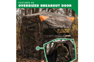 Image of Barronett Blinds Grandview, See-Through Hunting Blind, View-Through Fabric, Silent Shooting Windows, Bloodtrail Backwoods, 82in x 105iin x 103in, Bloodtrail Backwoods, 4-Person, GV450BW