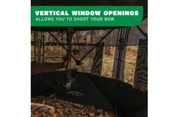 Image of Barronett Blinds Grandview, See-Through Hunting Blind, View-Through Fabric, Silent Shooting Windows, Bloodtrail Backwoods, 82in x 105iin x 103in, Bloodtrail Backwoods, 4-Person, GV450BW