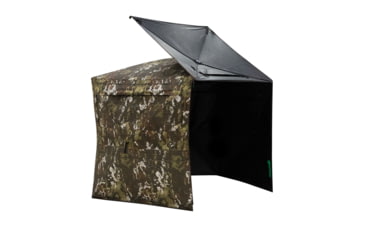 Image of Barronett Blinds Spy 5, Portable Hunting Blind, 5-Sided Hub Blind, View-Through Mesh, Two Vertical Corner Doors, Crater Harvest, 72in x 84in x 84in, SP500CH, Crater Harvest, 72in x 84in x 84in, SP500CH