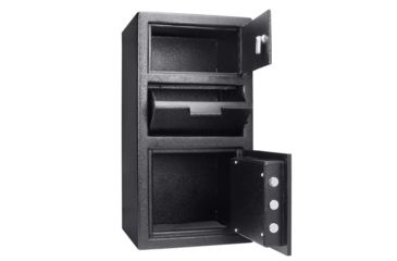 Image of Barska 0.72/0.78 Cubic Ft Locker Depository Safe, Black, Large, AX13310