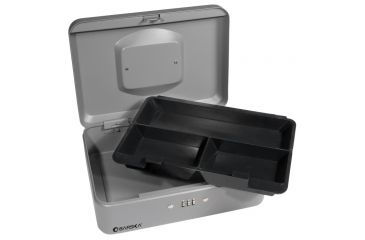 Image of Barska 10in. Cash Box w/ Combination Lock, Lifted Drawer  CB11786