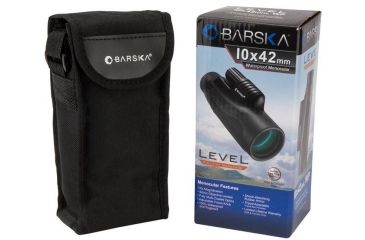 Image of Barska 10X42 Waterproof Level Monocular, BK-7 Prism, Multi-Coated Optics, Black AA12538