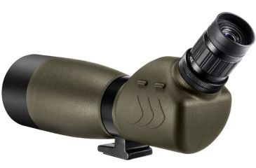 Image of Barska 20-60x60 Blackhawk Spotting Scope, Angled, Porro Prism, BK-7 , Glare Reducing Sunshade, Green AD12706