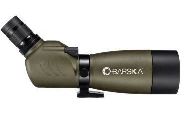 Image of Barska 20-60x60 Blackhawk Spotting Scope, Angled, Porro Prism, BK-7 , Glare Reducing Sunshade, Green AD12706