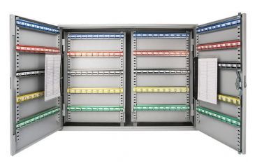 Image of Barska 400 Key Adjustable Lock Box Security Safe w/ Key Lock, Steel, Gray CB12490