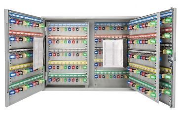 Image of Barska 400 Key Adjustable Lock Box Security Safe w/ Key Lock, Steel, Gray CB12490