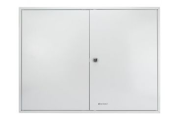 Image of Barska 600 Position Adjustable Key Box Security Safe w/ Key Lock, Colored Key Tags, Steel, White CB12700