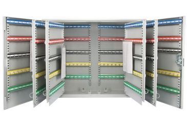 Image of Barska 600 Position Adjustable Key Box Security Safe w/ Key Lock, Colored Key Tags, Steel, White CB12700