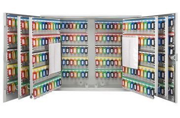 Image of Barska 600 Position Adjustable Key Box Security Safe w/ Key Lock, Colored Key Tags, Steel, White CB12700