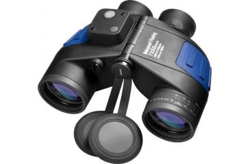 Image of Barska Deep Sea 7x50mm Porro Prism Rangefinder Binoculars, Black/Blue, AB10798