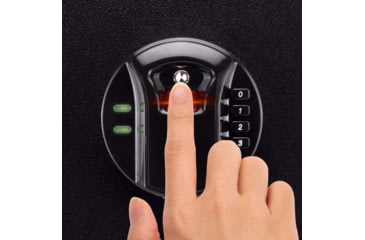 Image of Barska 9.33 Cubic Ft Biometric Keypad Rifle Safe, Black, Large, AX13378