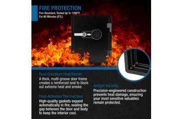 Image of Barska FV PRO 600 Biometric Keypad Fire Resistant Safe