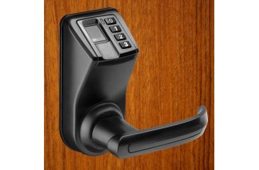 Image of Barska Biometric Security Door Lock,Reversible Handle,Black EA12442