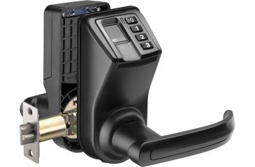 Image of Barska Biometric Security Door Lock,Reversible Handle,Black EA12442