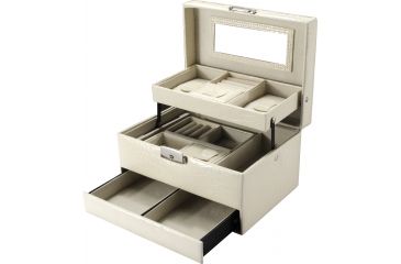 Image of Barska Cheri Bliss Jewelry Case JC-300,8x7.5x6in,Cream BF12502