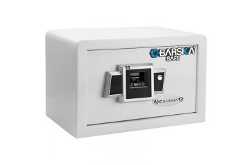 Image of Barska Compact Biometric Safe BX-100,7.6x11.6x5.9in,White AX12400